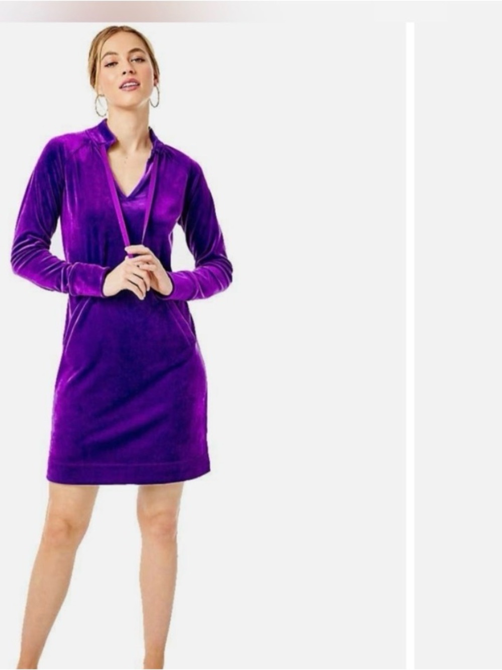 Lilly Pulitzer Purple Velour Pullover Dress